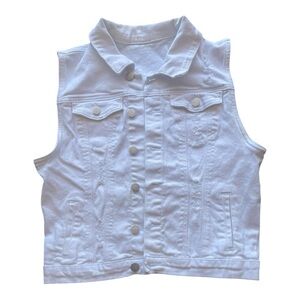 White Denim Vest